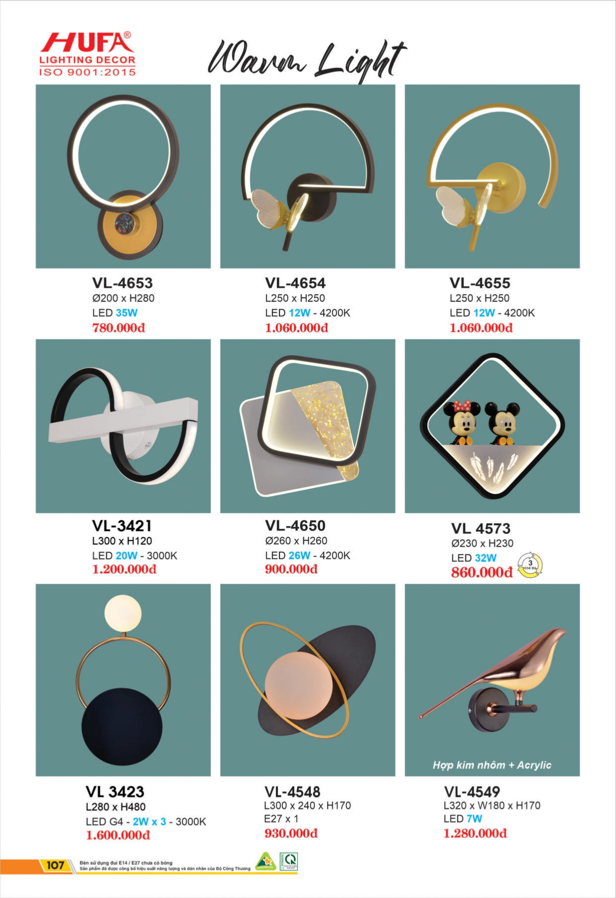 Bảng giá đèn LED HUFA 2026